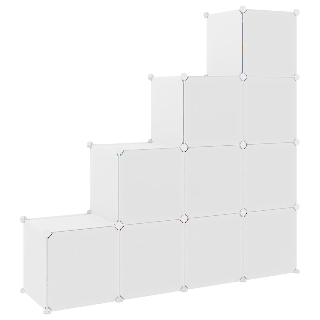 Kids Storage Cabinet White Plastic 124.5 cm x 31.5 cm x 123.5 cm