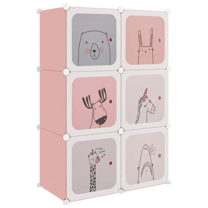 Pink Cube Storage Cabinet 74 cm x 36.5 cm x 108 cm