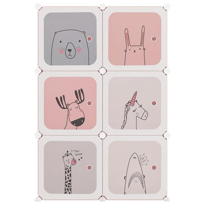 Pink Cube Storage Cabinet 74 cm x 36.5 cm x 108 cm