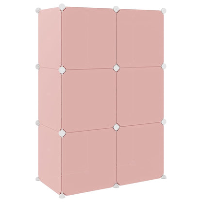 Pink Cube Storage Cabinet 74 cm x 36.5 cm x 108 cm
