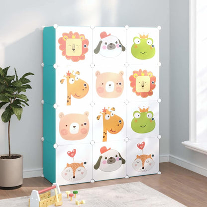 Kids Storage Cabinet Green 110 cm x 36.5 cm x 143.5 cm