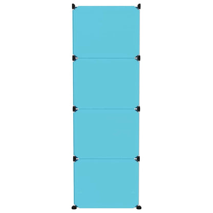 Kids Storage Cabinet Blue Cubes 110 cm x 46.5 cm x 144 cm