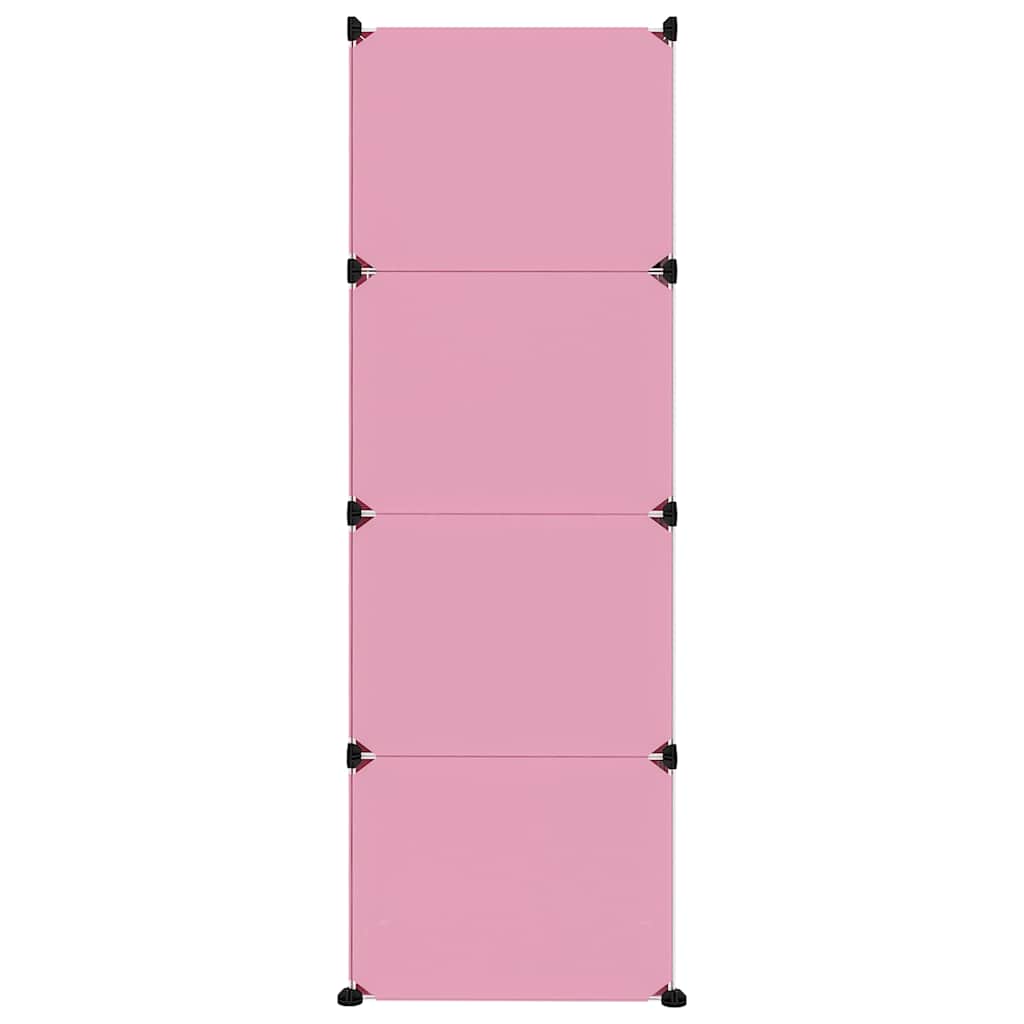 Pink Cube Storage Cabinet For Kids 110 cm x 46.5 cm x 144 cm