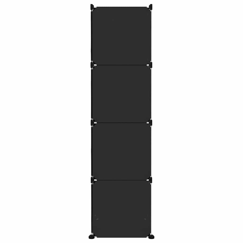 Kids Storage Cabinet Black Plastic 110 cm x 46.5 cm x 144 cm