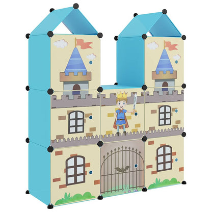 Kids Storage Cabinet Blue 109.5 cm x 36.5 cm x 127 cm