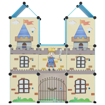 Kids Storage Cabinet Blue 109.5 cm x 36.5 cm x 127 cm