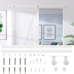 Sliding Door Hardware Kit 183cm Steel White | HomeAndLiving