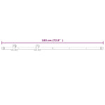 Sliding Door Hardware Kit 183cm Steel White | HomeAndLiving