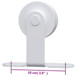 Sliding Door Hardware Kit 200cm Steel White | HomeAndLiving