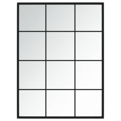 Black Metal Wall Mirror 80x60cm | HomeAndLiving
