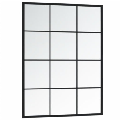 Black Metal Wall Mirror 80x60cm | HomeAndLiving