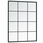 Black Metal Wall Mirror 80x60cm | HomeAndLiving