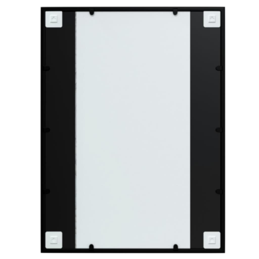 Black Metal Wall Mirror 80x60cm | HomeAndLiving