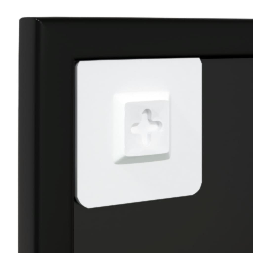 Black Metal Wall Mirror 80x60cm | HomeAndLiving