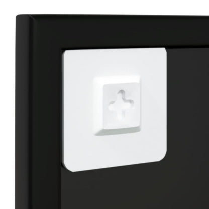 Black Metal Wall Mirror 80x60cm | HomeAndLiving
