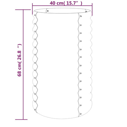 Galvanised Steel Garden Planter 40x68cm Grey | HomeAndLiving