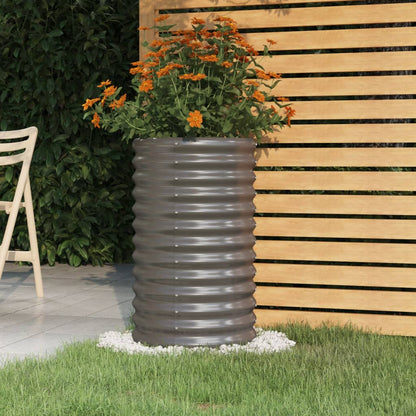 Galvanised Steel Garden Planter 40x68cm Grey | HomeAndLiving