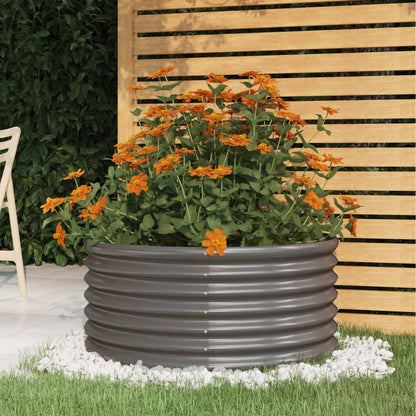 Galvanised Steel Garden Planter 80cm Round | HomeAndLiving