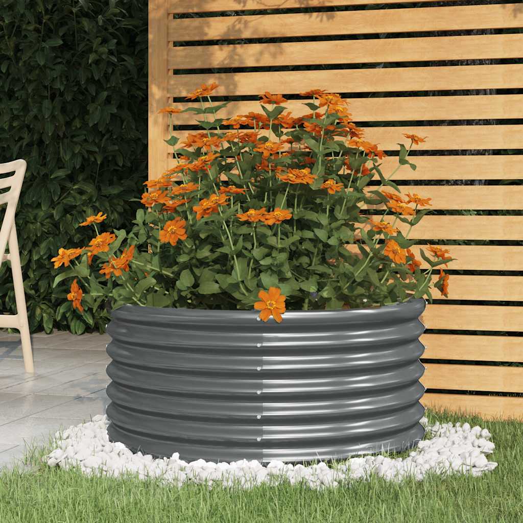 Galvanised Steel Garden Planter 80cm Round | HomeAndLiving