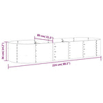 Galvanised Steel Raised Garden Bed 224x80cm | HomeAndLiving