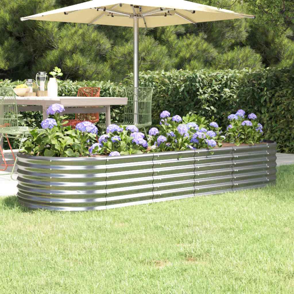 Galvanised Steel Raised Garden Bed 224x80cm | HomeAndLiving