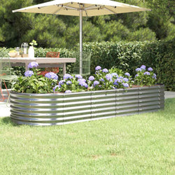 Galvanised Steel Raised Garden Bed 224x80cm | HomeAndLiving