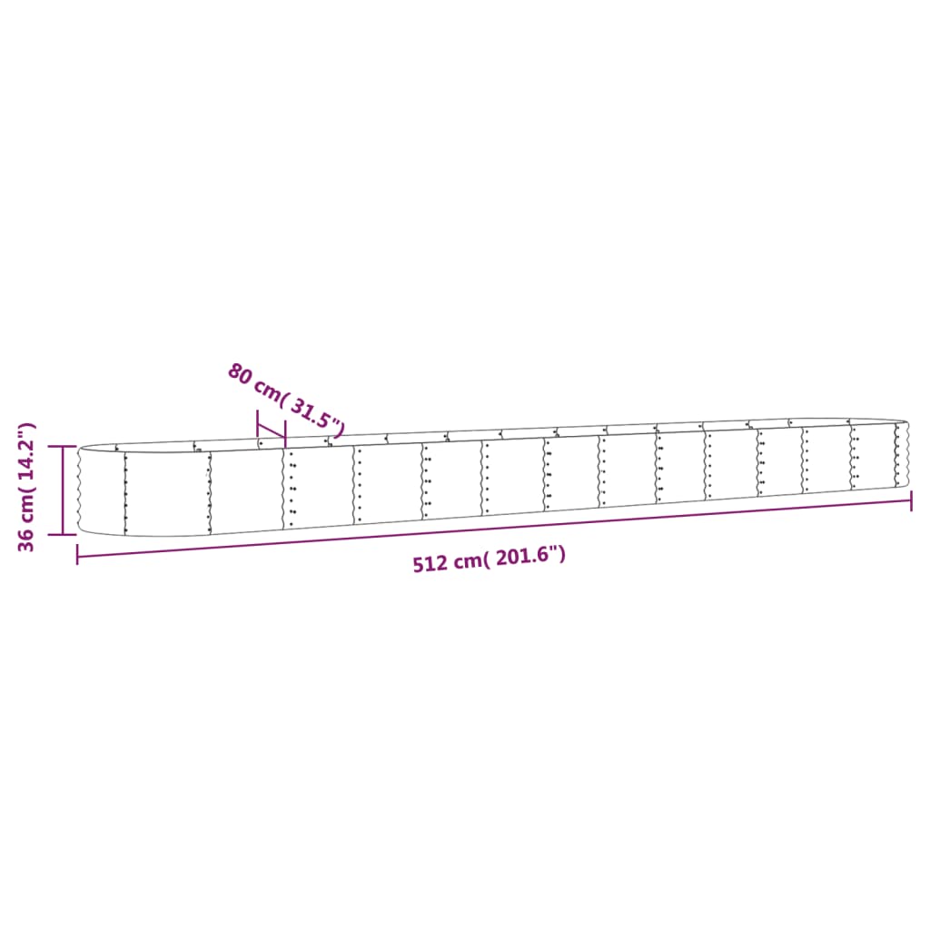Galvanised Steel Raised Garden Bed 512cm Oval | HomeAndLiving