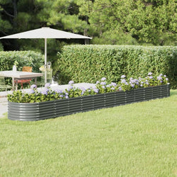 Galvanised Steel Raised Garden Bed 512cm Oval | HomeAndLiving