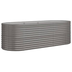 Galvanised Steel Raised Garden Bed 224x80cm | HomeAndLiving