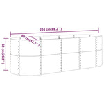 Galvanised Steel Raised Garden Bed 224x80cm | HomeAndLiving