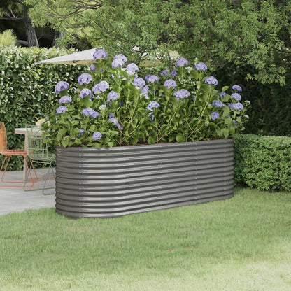 Galvanised Steel Raised Garden Bed 224x80cm | HomeAndLiving
