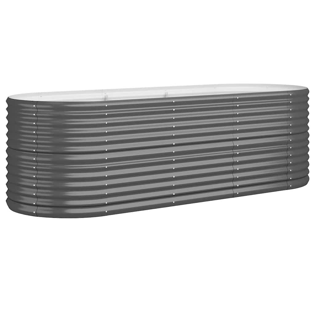 Galvanised Steel Raised Garden Bed 224x80cm | HomeAndLiving