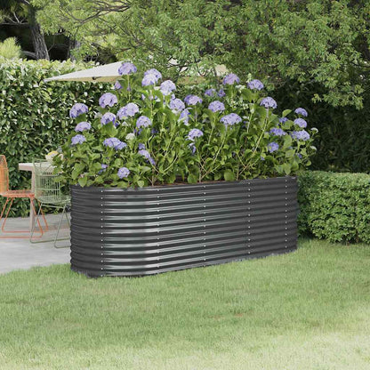 Galvanised Steel Raised Garden Bed 224x80cm | HomeAndLiving
