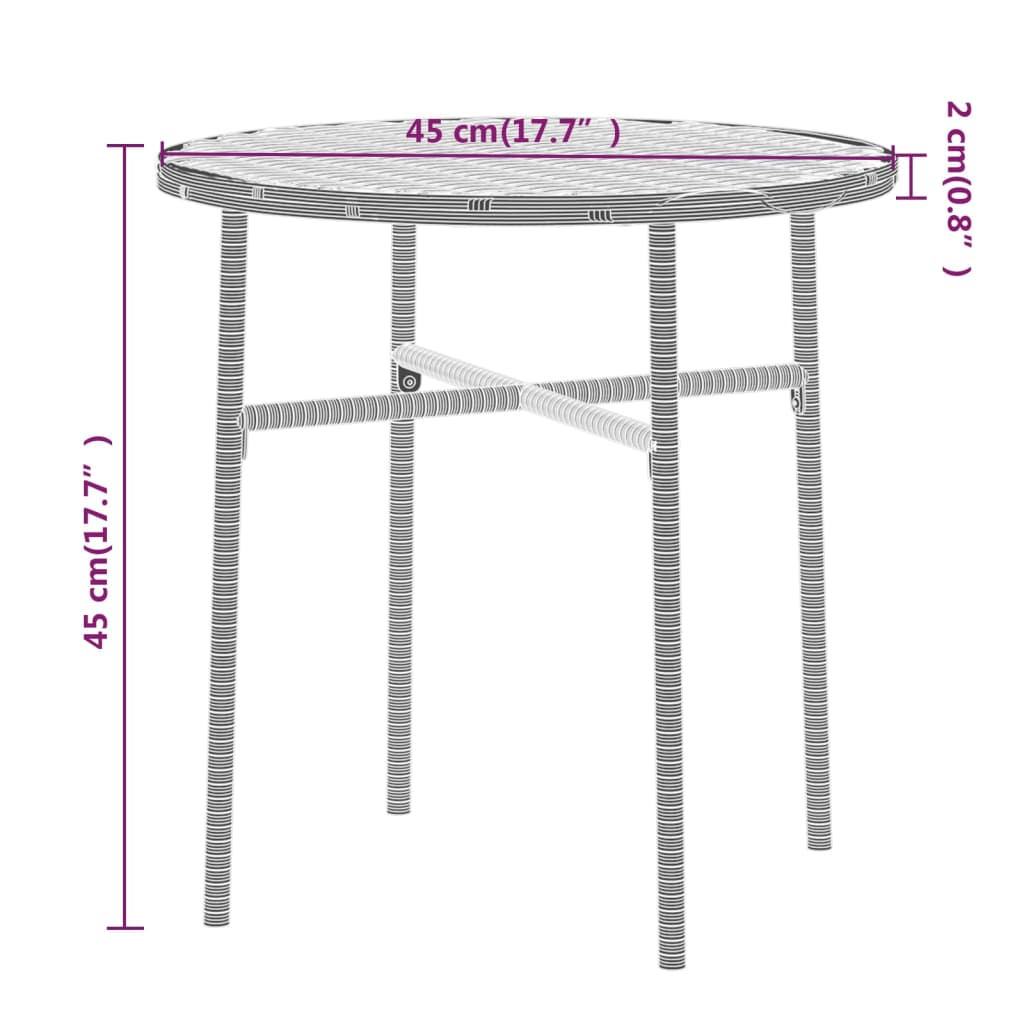 Decorative 3 Piece Garden Dining Set Daily Living Essential Boho 