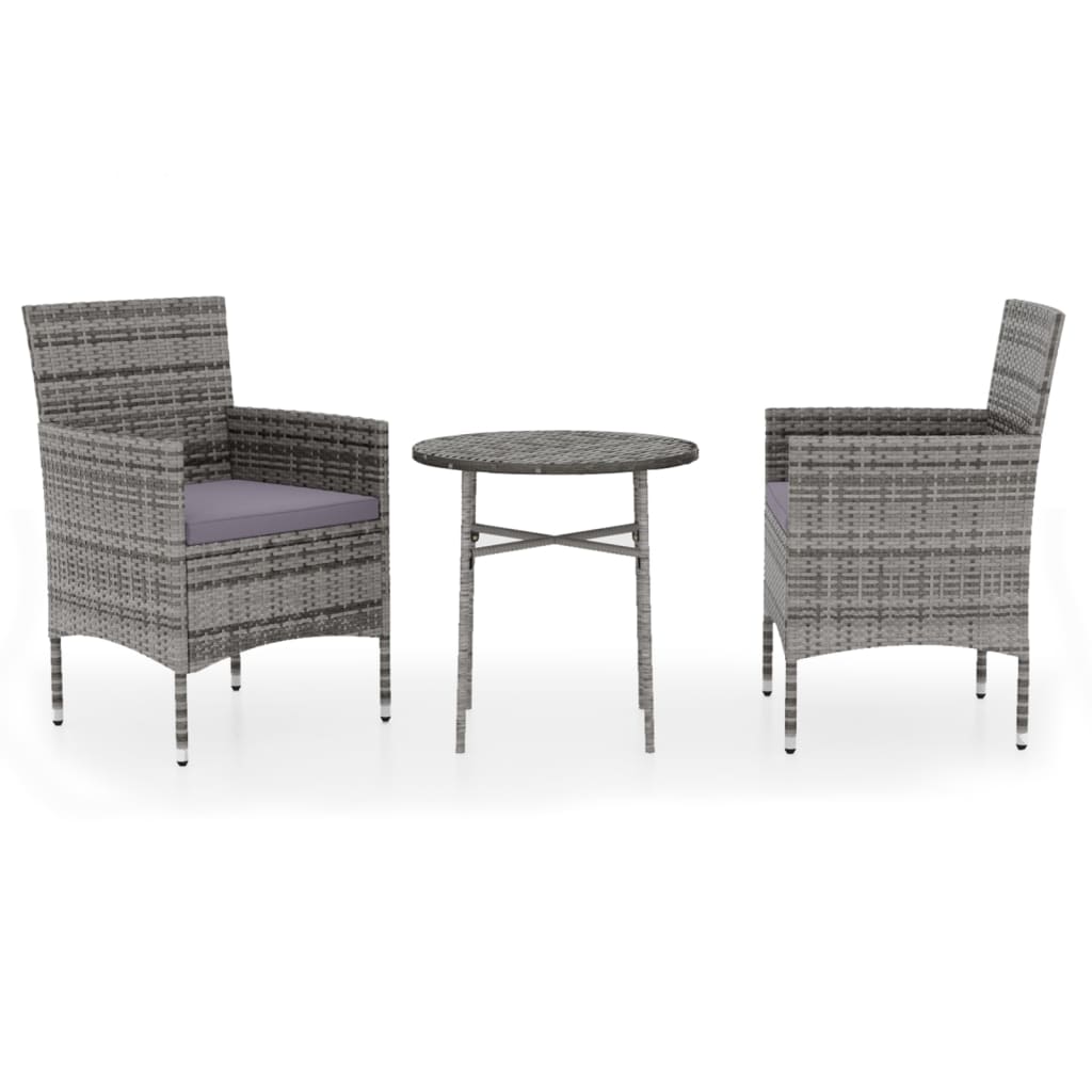 Versatile 3 Piece Garden Dining Set Indoor Outdoor Use Garden Leisure 