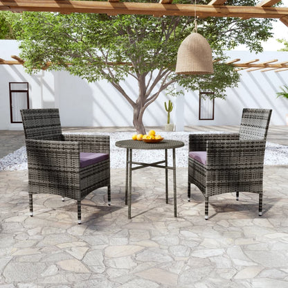 Versatile 3 Piece Garden Dining Set Indoor Outdoor Use Garden Leisure 