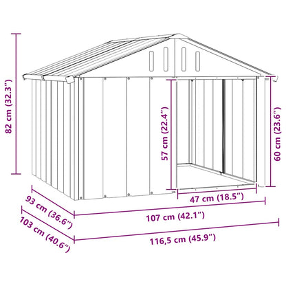 Galvanised Steel Dog Kennel Outdoor | HomeAndLiving