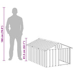 Galvanised Steel Dog Kennel Outdoor Large | HomeAndLiving