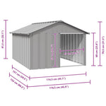 Galvanised Steel Dog Kennel Outdoor | HomeAndLiving