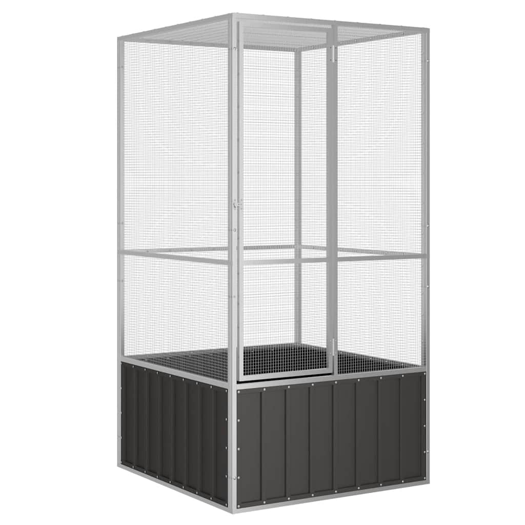 Large Bird Aviary Galvanised Steel Anthracite | HomeAndLiving