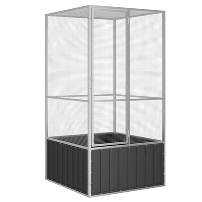 Large Bird Aviary Galvanised Steel Anthracite | HomeAndLiving