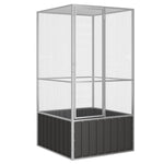 Large Bird Aviary Galvanised Steel Anthracite | HomeAndLiving