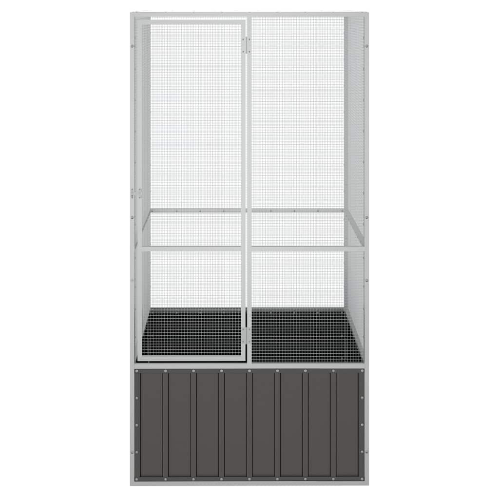 Large Bird Aviary Galvanised Steel Anthracite | HomeAndLiving