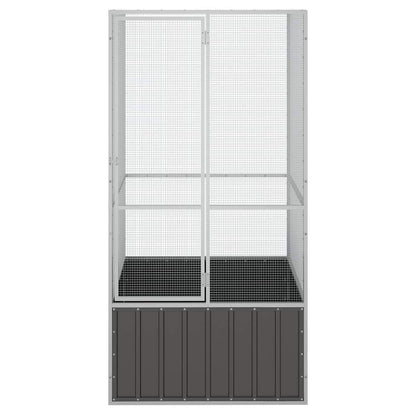 Large Bird Aviary Galvanised Steel Anthracite | HomeAndLiving