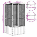 Large Bird Aviary Galvanised Steel Anthracite | HomeAndLiving