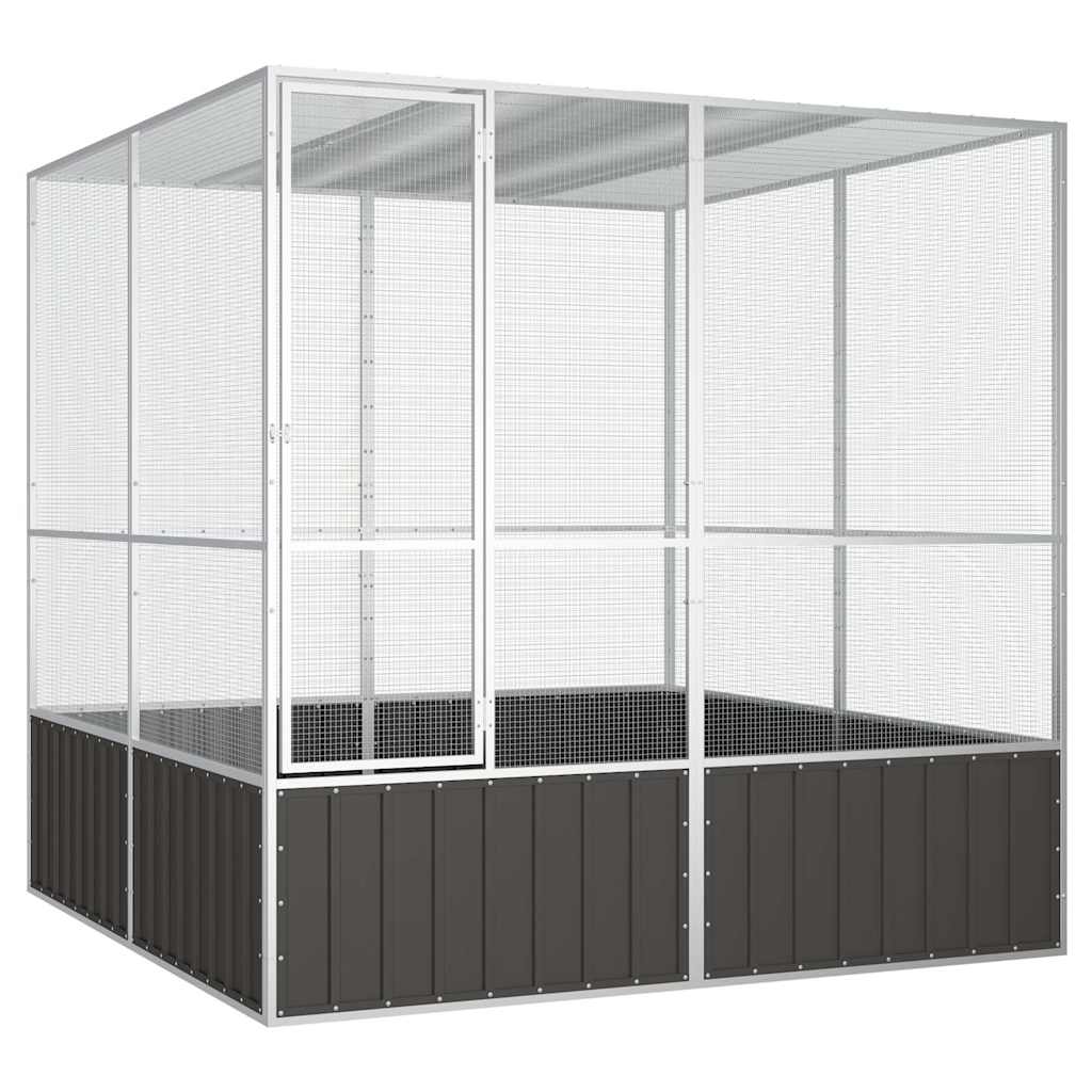Large Walk-In Bird Aviary Galvanised Steel | HomeAndLiving