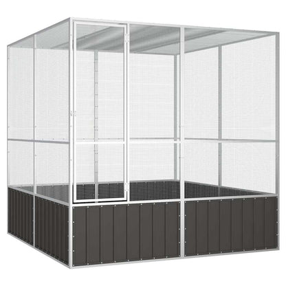 Large Walk-In Bird Aviary Galvanised Steel | HomeAndLiving