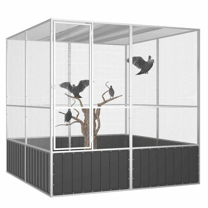 Large Walk-In Bird Aviary Galvanised Steel | HomeAndLiving