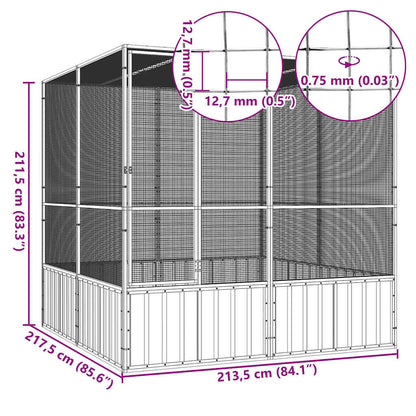 Large Walk-In Bird Aviary Galvanised Steel | HomeAndLiving