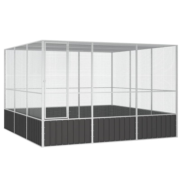  Large Walk-In Bird Aviary Galvanised Steel | HomeAndLiving